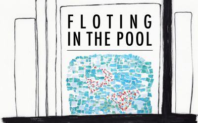 古書店のイラスト（Floating in the pool）